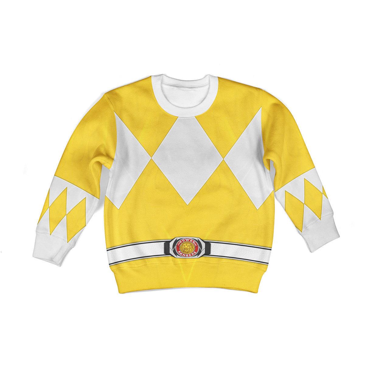 unisex kid tops yellow ranger mighty morphin kid 3d apparel 2 1 Unisex Kid Tops Yellow Ranger Mighty Morphin Kid 3D Apparel 2 - Image 1