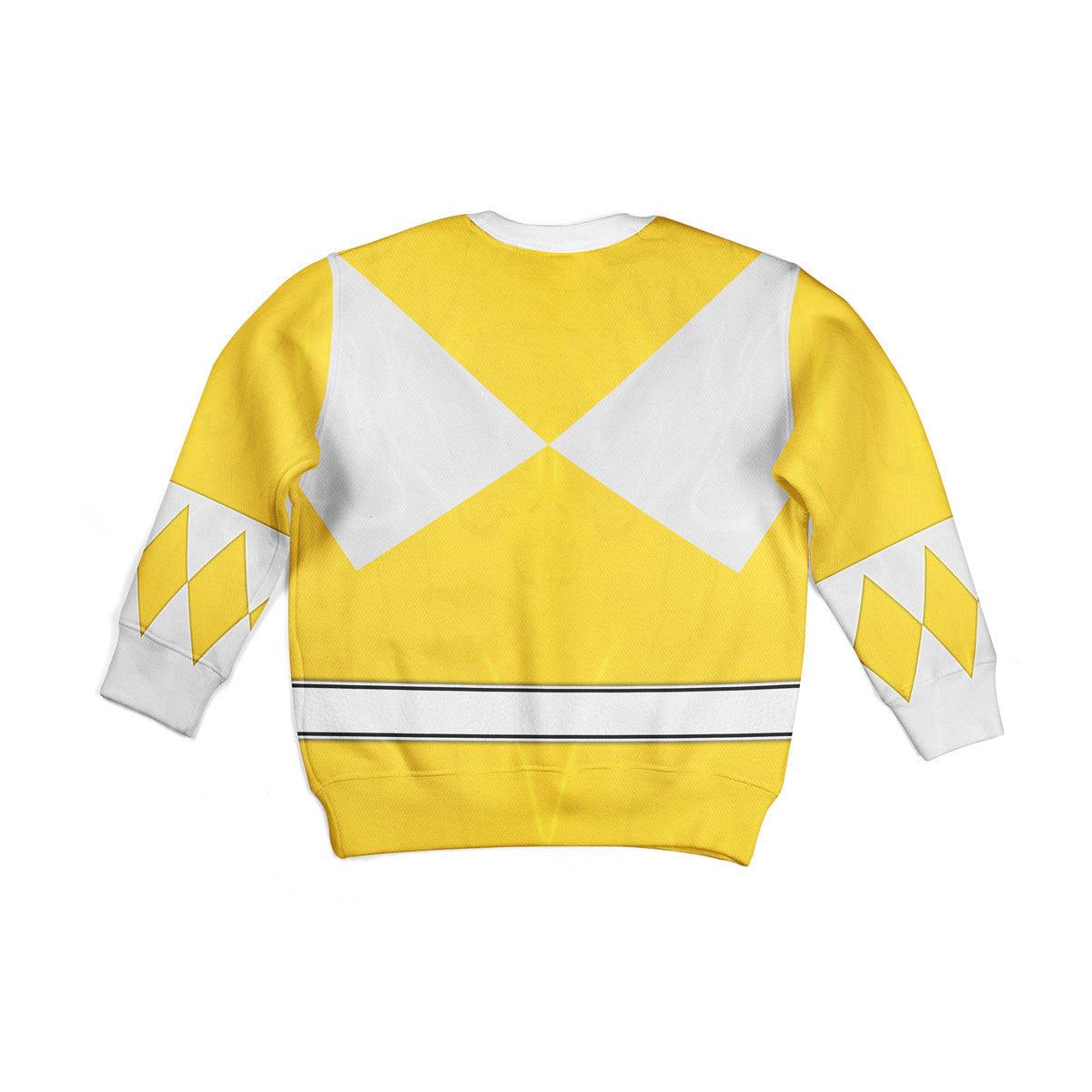 unisex kid tops yellow ranger mighty morphin kid 3d apparel 2 2 Unisex Kid Tops Yellow Ranger Mighty Morphin Kid 3D Apparel 2 - Image 2