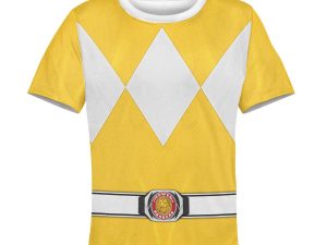 Unisex Kid Tops Yellow Ranger Mighty Morphin Kid 3D Apparel 3 - Image 1