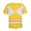 Unisex Kid Tops Yellow Ranger Mighty Morphin Kid 3D Apparel 3 - Image 2
