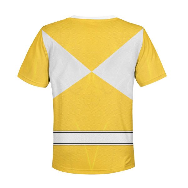 Unisex Kid Tops Yellow Ranger Mighty Morphin Kid 3D Apparel 3 - Image 2