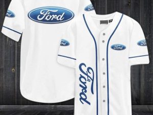 Ford Baseball Jersey White Full Size