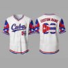 Custom Name and Number White CUBA Flag Baseball Jersey For Fans WBC - Image 1