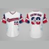 Custom Name and Number White Dominican Republic Flag Baseball Jersey Costumes Player For WBC - Image 1