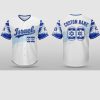 Custom Name and Number White Israel Flag Baseball Jersey Costumes Player For WBC - Image 1