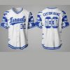Custom Name and Number White Israel Flag Baseball Jersey For Fans WBC - Image 1