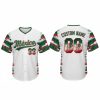 Custom Name and Number White Mexico Flag Baseball Jersey Costumes Player For WBC - Image 1