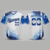 Custom Name and Number White Nicaragua Flag Baseball Jersey Costumes Player For WBC - Image 1