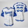 Custom Name and Number White Nicaragua Flag Baseball Jersey For Fans WBC - Image 1