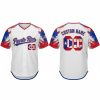Custom Name and Number White Puerto Rico Flag Baseball Jersey Costumes Player For WBC - Image 1